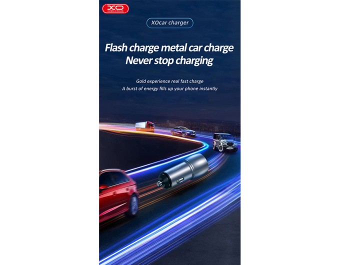 Автомобильное зарядное устройство XO CC52 Metal Dual USB QC3.0 36W черный, цена: 199 грн.