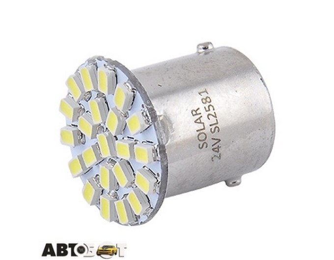 LED лампа SOLAR G18.5 BA15s 24V 22SMD 3020 white SL2581 (2 шт.), ціна: 78 грн.