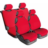 Майки универсал Beltex Cotton красный на 4 сидения, без подголовников