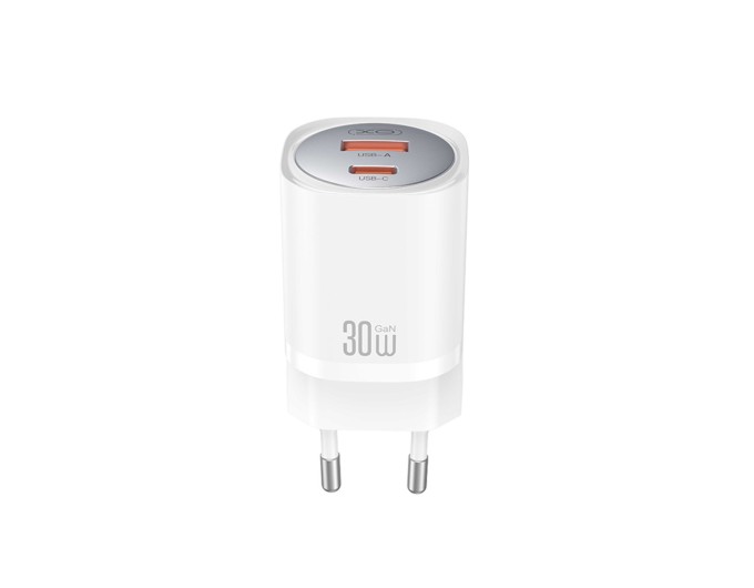 Сетевое зарядное устройство XO CE21 PD30W/PPS33W 1USB-A+1USB-C + Type-C кабель белый, цена: 549 грн.