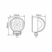 Фара світлодіодна Brevia Epistar Flood 10-30V, 12W (4x3W), 880Lm, 1шт, ціна: 237 грн.