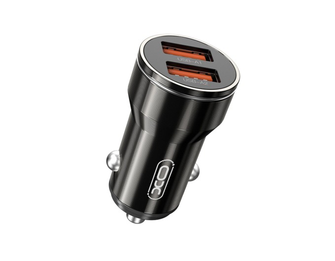 Автомобильное зарядное устройство XO CC48 Smart Dual USB Metal черный, цена: 119 грн.