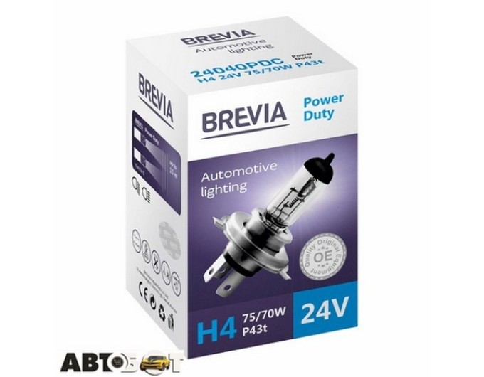 Галогенна лампа BREVIA Power Duty H4 24V 75/70W CP 24040PDC (1 шт.), ціна: 139 грн.