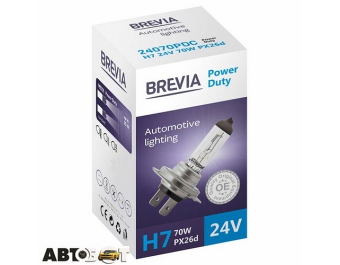 Галогенна лампа BREVIA Power Duty H7 24V 70W CP 24070PDC (1 шт.), ціна: 278 грн.