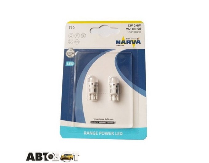 LED лампа Narva T10 18003 6000K (2шт.), цена: 182 грн.