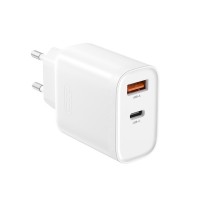 Сетевое зарядное устройство XO L116 PD30W/QC18W1USB-C+1USB-A белый