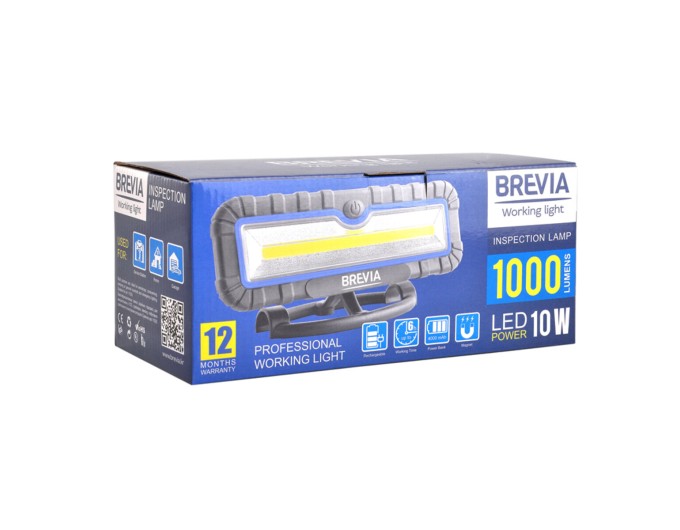 Лампа инспекционная Brevia LED 10W COB 1000lm 4000mAh Power Bank, type-C, цена: 1 822 грн.