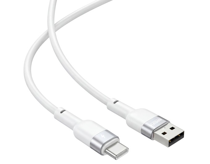 Кабель Brevia USB to Type-C 2,4A 1,2м, білий ZIP, ціна: 134 грн.