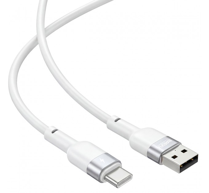 Кабель Brevia USB to Type-C 2,4A 1,2м, белый ZIP, цена: 131 грн.