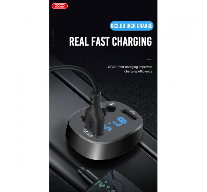 FM-трансмітер XO BCC03 Bluetooth+QC чорний, ціна: 369 грн.