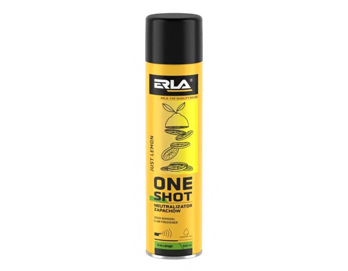 Нейтралізатор запаху та освіжувач повітря Erla One Shot Лимон, 600мл, ціна: 207 грн.