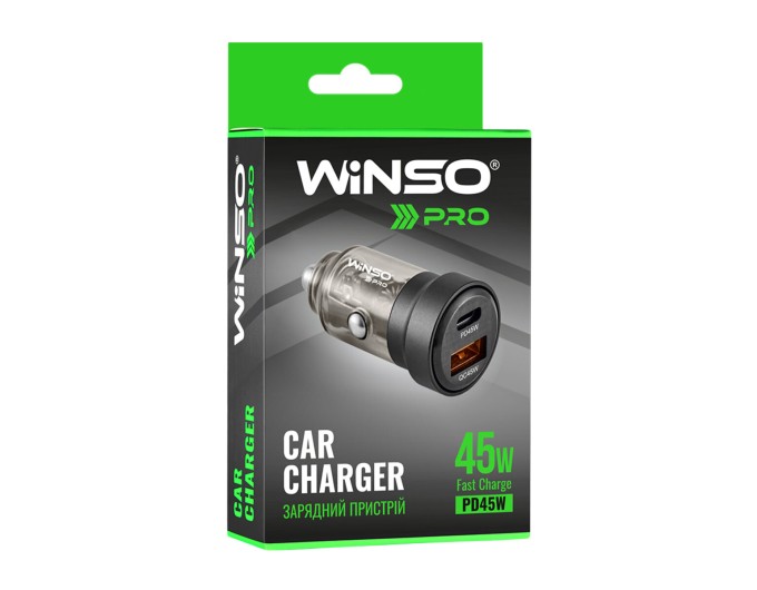 Автомобильное зарядное устройство Winso Pro 45W 1xUSB-C+1xUSB-A, цена: 284 грн.