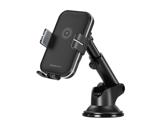 Тримач телефону автомобільний XO з бездротовою зарядкою WX027 15W Wireless Charger+Car Holder чорний, ціна: 879 грн.