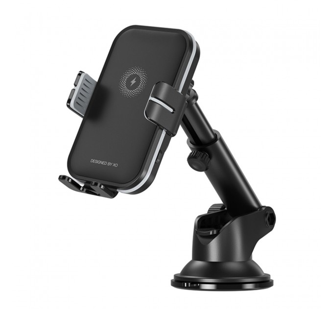 Держатель телефона автомобильный XO с беспроводной зарядкой WX027 15W Wireless Charger+Car Holder черный, цена: 799 грн.