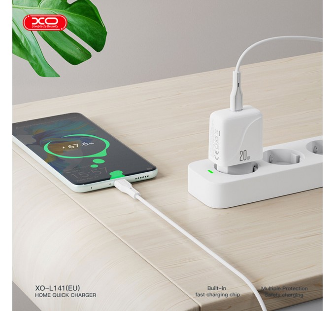 Сетевое зарядное устройство XO L141 USB-C 20W белый, цена: 129 грн.