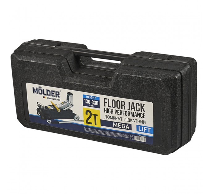 Домкрат гидравлический подкатный Molder 2т 130-330мм в кейсе, цена: 2 086 грн.