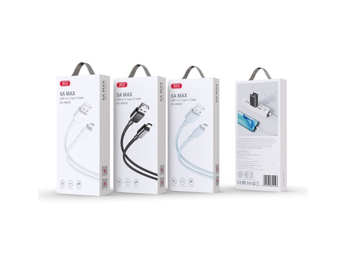 Кабель XO PVC Shiny Colorful USB to Micro USB 5А 1м чорний, ціна: 119 грн.