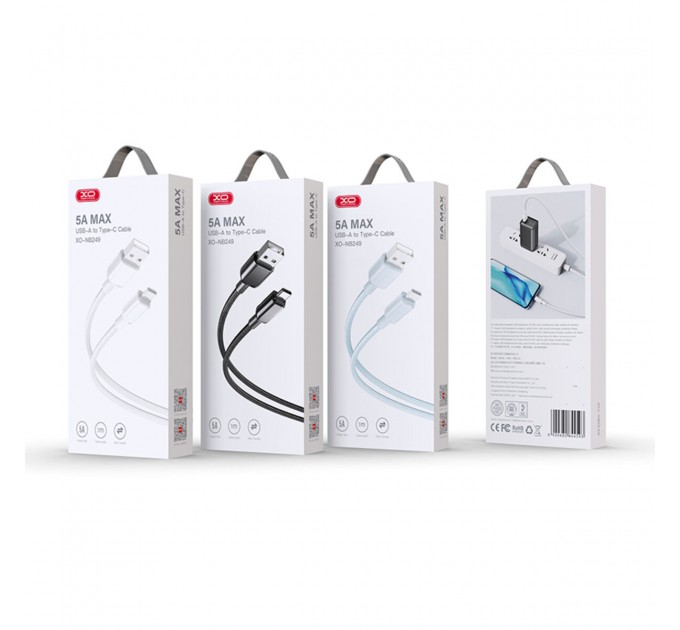 Кабель XO PVC Shiny Colorful USB to Micro USB 5А 1м черный, цена: 89 грн.