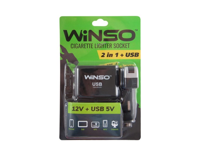 Розгалужувач прикурювача Winso 2в1 200120, ціна: 169 грн.