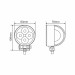 Фара світлодіодна Brevia Epistar Spot 10-30V, 12W (4x3W), 880Lm, 1шт, ціна: 237 грн.