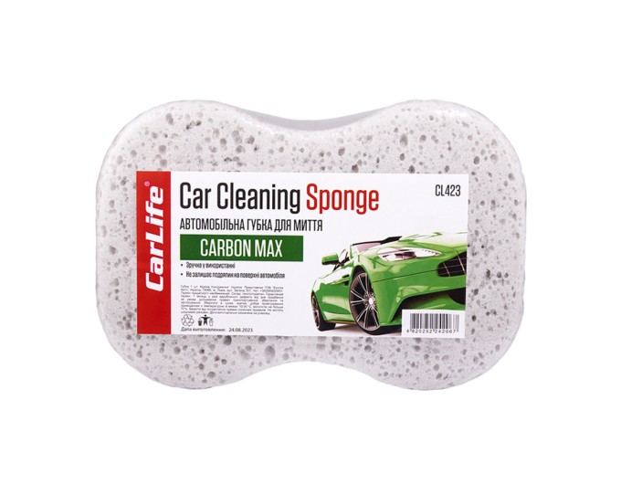 Губка для мойки авто CarLife CarbonMax с большими порами 245x160x70мм, цена: 103 грн.