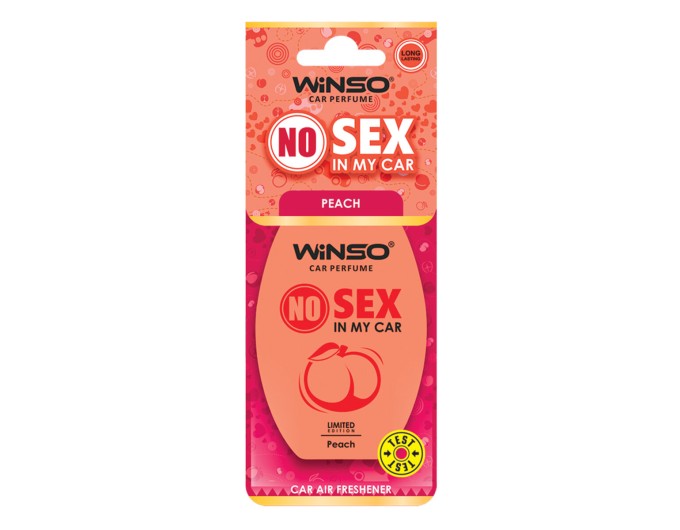 Освіжувач повітря Winso No Sex in My Car, целюлозний ароматизатор Peach, ціна: 37 грн.