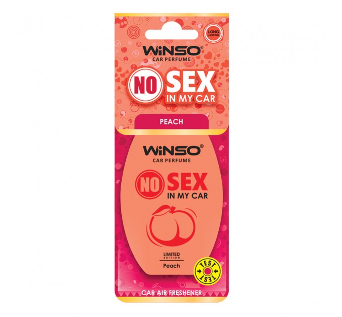 Освіжувач повітря Winso No Sex in My Car, целюлозний ароматизатор Peach, ціна: 35 грн.