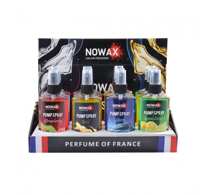 Ароматизатор Nowax Pump Spray MIX №2, 75ml, 12шт набір, ціна: 1 158 грн.