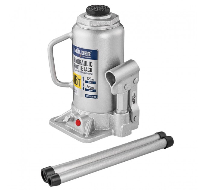 Домкрат гідравлічний пляшковий Molder 16т 220-420мм, ціна: 2 016 грн.