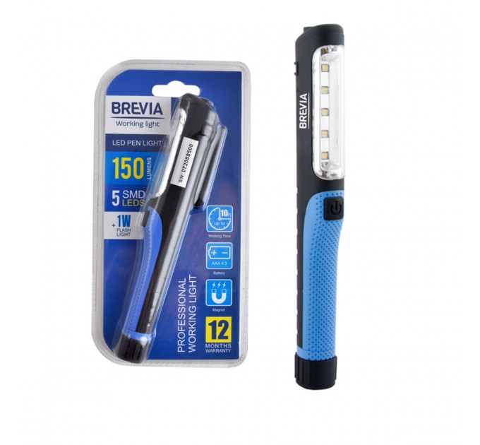 Ліхтар інспекційний Brevia LED Pen Light 5SMD+1W LED 150lm 3xAAA, ціна: 180 грн.