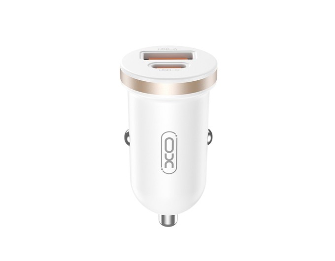 Автомобильное зарядное устройство для XO CC56 Plastic mini 30W+ Lightning кабель белый, цена: 219 грн.