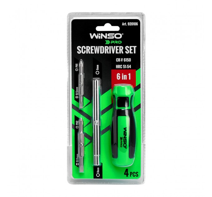 Викрутка Winso Pro зі змінними насадками 6в1, ціна: 166 грн.