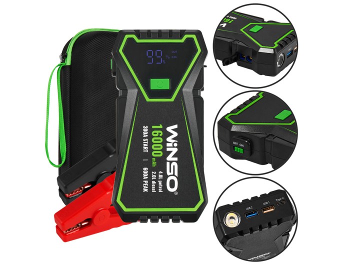 Пусковий пристрій Winso Jump Starter 300/600A 16000mAh, ціна: 2 564 грн.