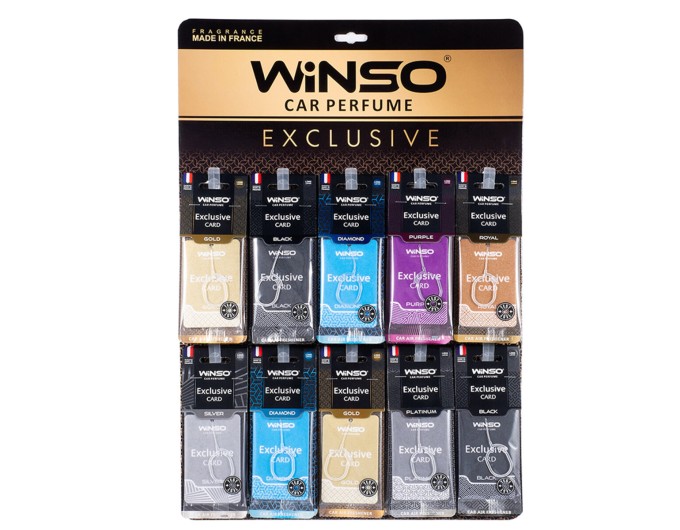 Освіжувач повітря Winso Exclusive, целюлозний ароматизатор, дисплей MIX, ціна: 2 537 грн.