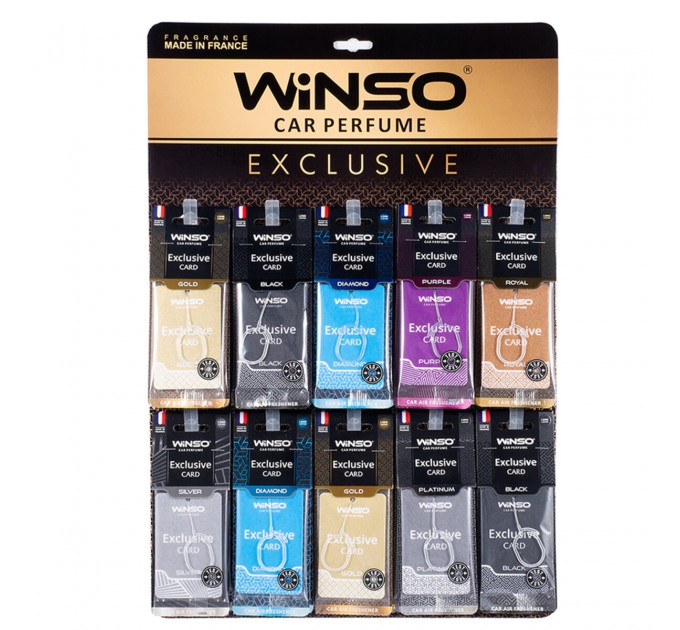 Освіжувач повітря Winso Exclusive, целюлозний ароматизатор, дисплей MIX, ціна: 2 393 грн.