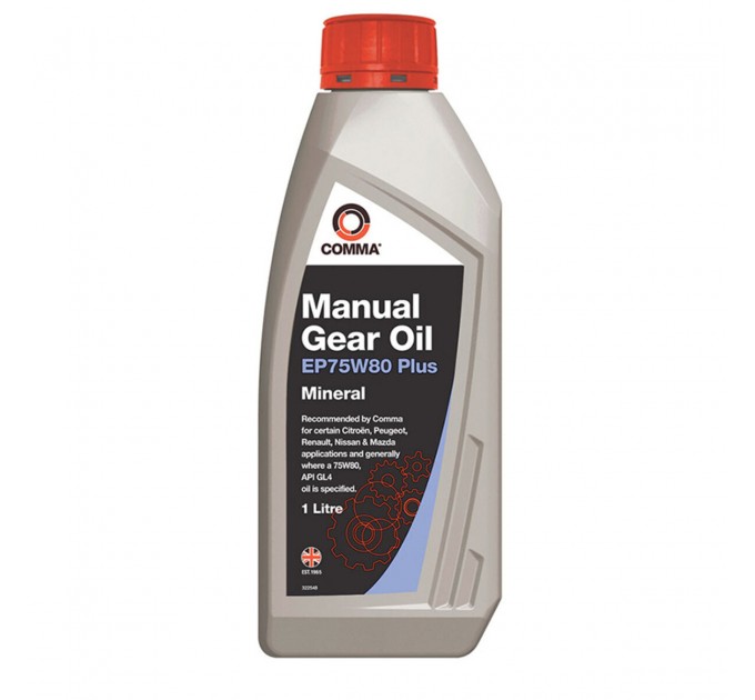 Трансмиссионное масло Comma Gear Oil EP 75W-80 Plus GL4/GL5 1л, цена: 543 грн.
