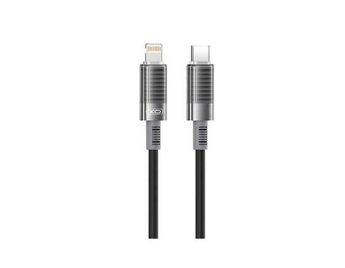 Кабель XO Brushed Silicone USB to Lightning 6A 1м чорний, ціна: 199 грн.