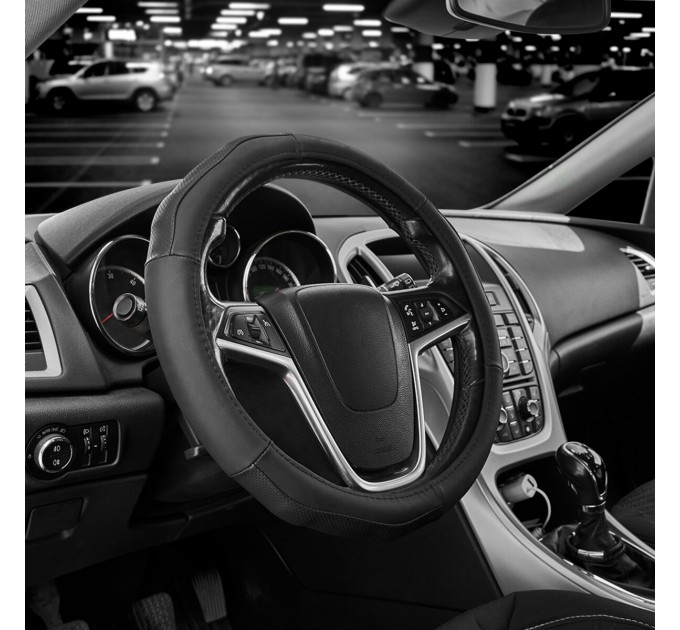 Чохол на кермо Carlife 37-39см, шкіра, чорний SW245M, ціна: 408 грн.