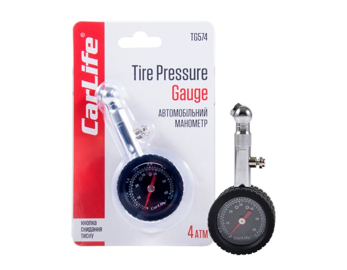 Манометр автомобільний Carlife 0-110 PSI, ціна: 272 грн.