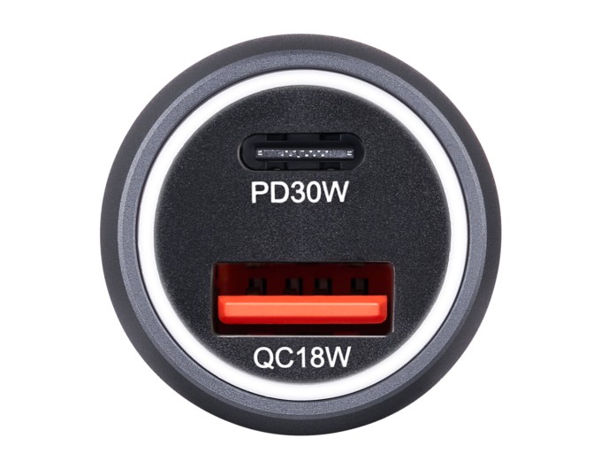Автомобильное зарядное устройство для Brevia ePower Dual Style Metal LED 48W 1xUSB-C+1xUSB-A, цена: 339 грн.