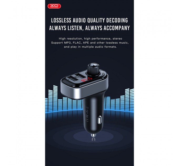FM-трансмітер XO BCC10 Smart Bluetooth+MP3 чорний, ціна: 259 грн.