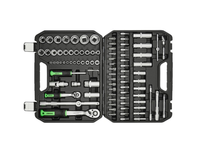 Профессиональный набор инструментов в кейсе Winso Pro 1/2", 1/4" 72 T, CR-V, 94ед., цена: 3 356 грн.