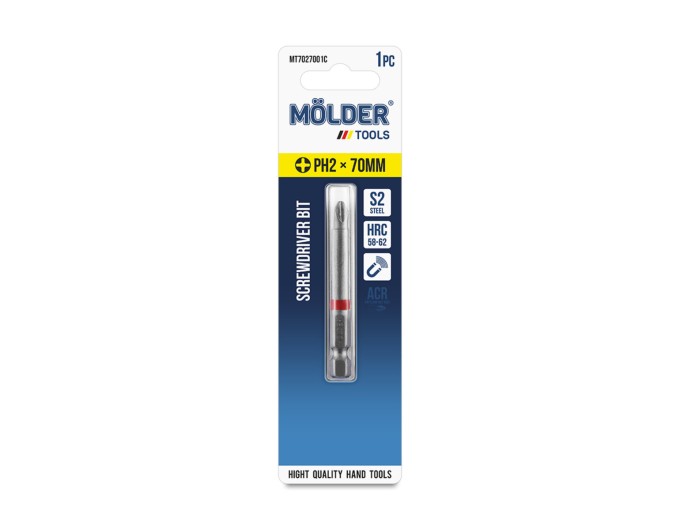 Бита Molder PH2x70мм 1шт (цветная маркировка), цена: 43 грн.
