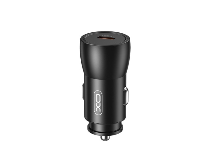 Автомобильное зарядное устройство XO CC57 PD25W Smart Metal Single C Port+ Lightning кабель черный, цена: 209 грн.