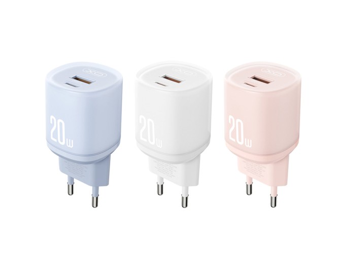 Сетевое зарядное устройство XO L144 PD20W 1USB-A+1USB-C + Lightning кабель белый, цена: 319 грн.