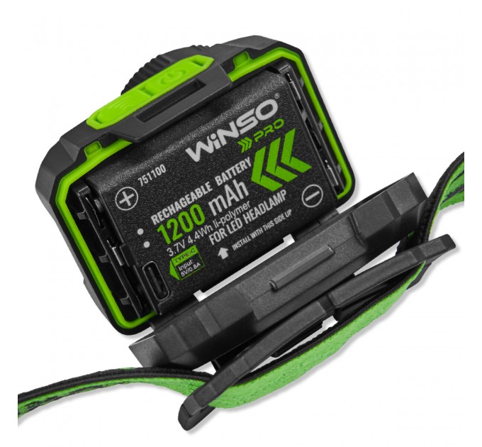 Фонарь налобный Winso Pro 550Lm, 5W CREE XPG+COB, 1200mAh/3xAAA, с сенсором белый/красный, цена: 894 грн.