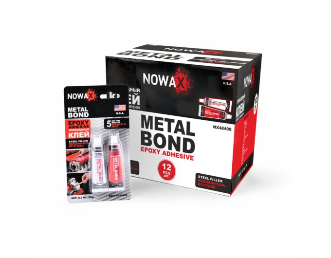 Клей эпоксидный двухкомпонентный Nowax Metal Bond стального цвета 20г, цена: 87 грн.