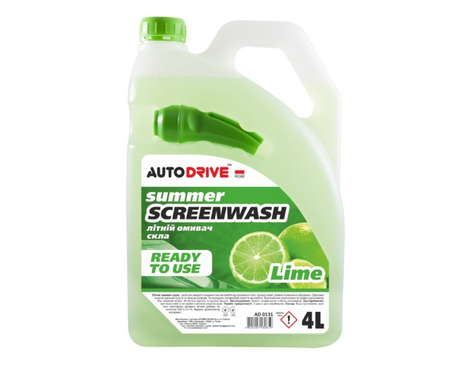Омыватель стекла AutoDrive летний Lime готовый 4л, цена: 184 грн.