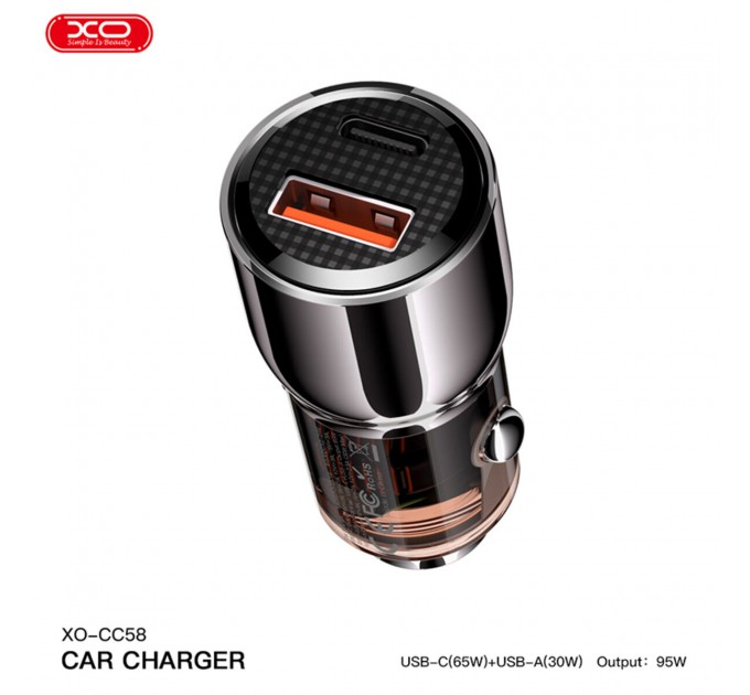 Автомобильное зарядное устройство XO CC58 95W коричневый, цена: 439 грн.