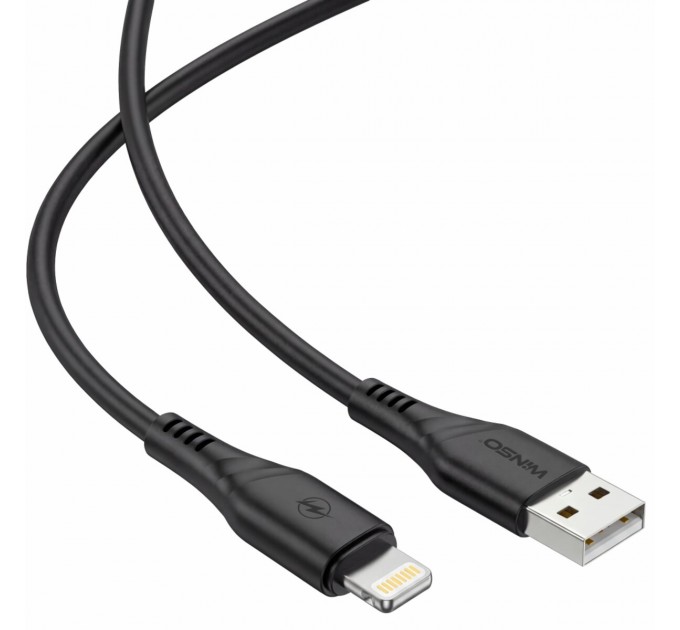 Кабель Winso Pro USB to Lightning PVC 2м черный, цена: 81 грн.